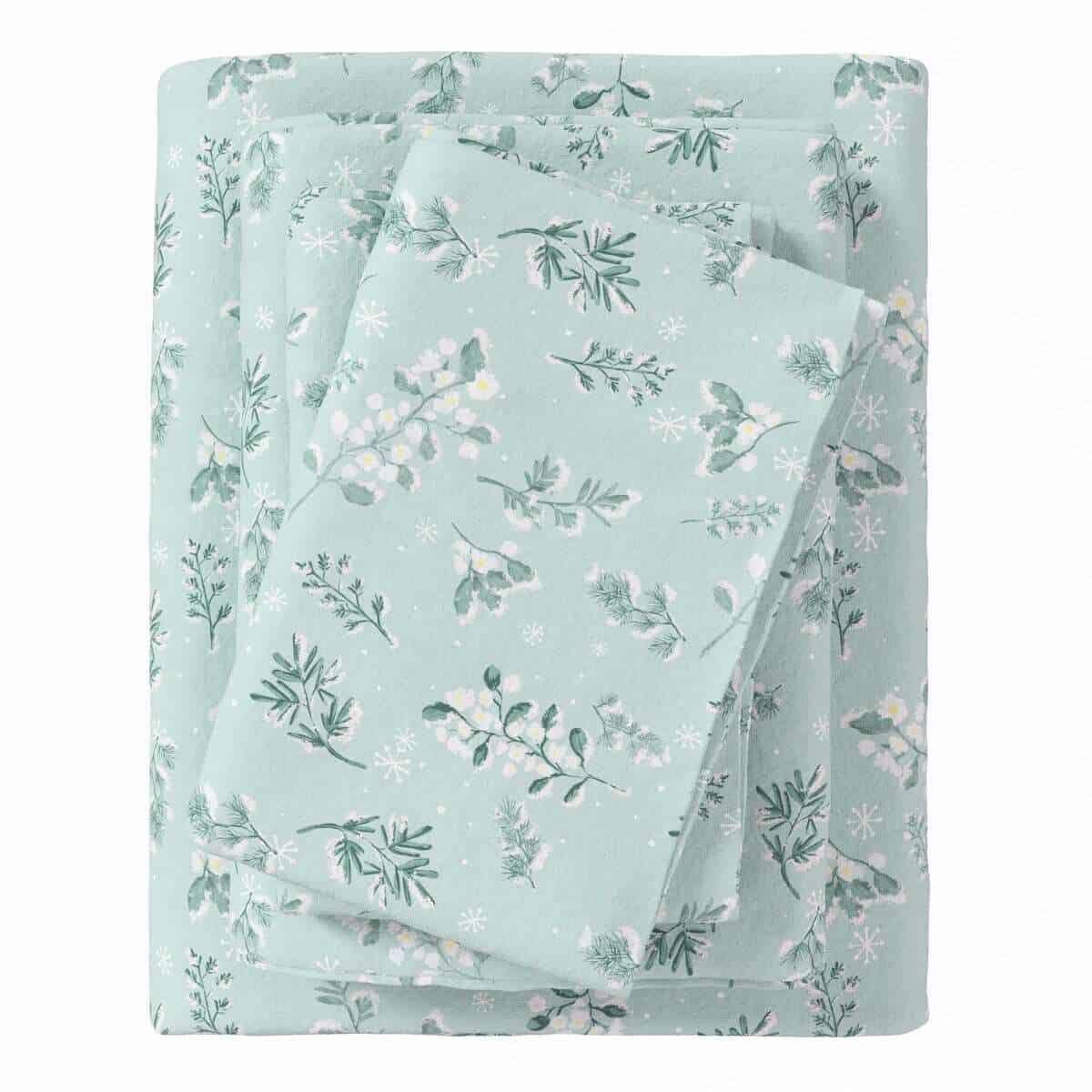 Juego de sábanas de franela Great Bay Home -Botánico Nevada