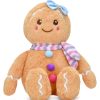 Almohada Navideña de Peluche Alegre Niña de Jengibre 15" x
