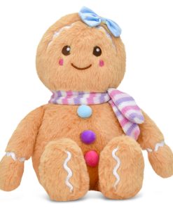 Almohada Navideña de Peluche Alegre Niña de Jengibre 15" x