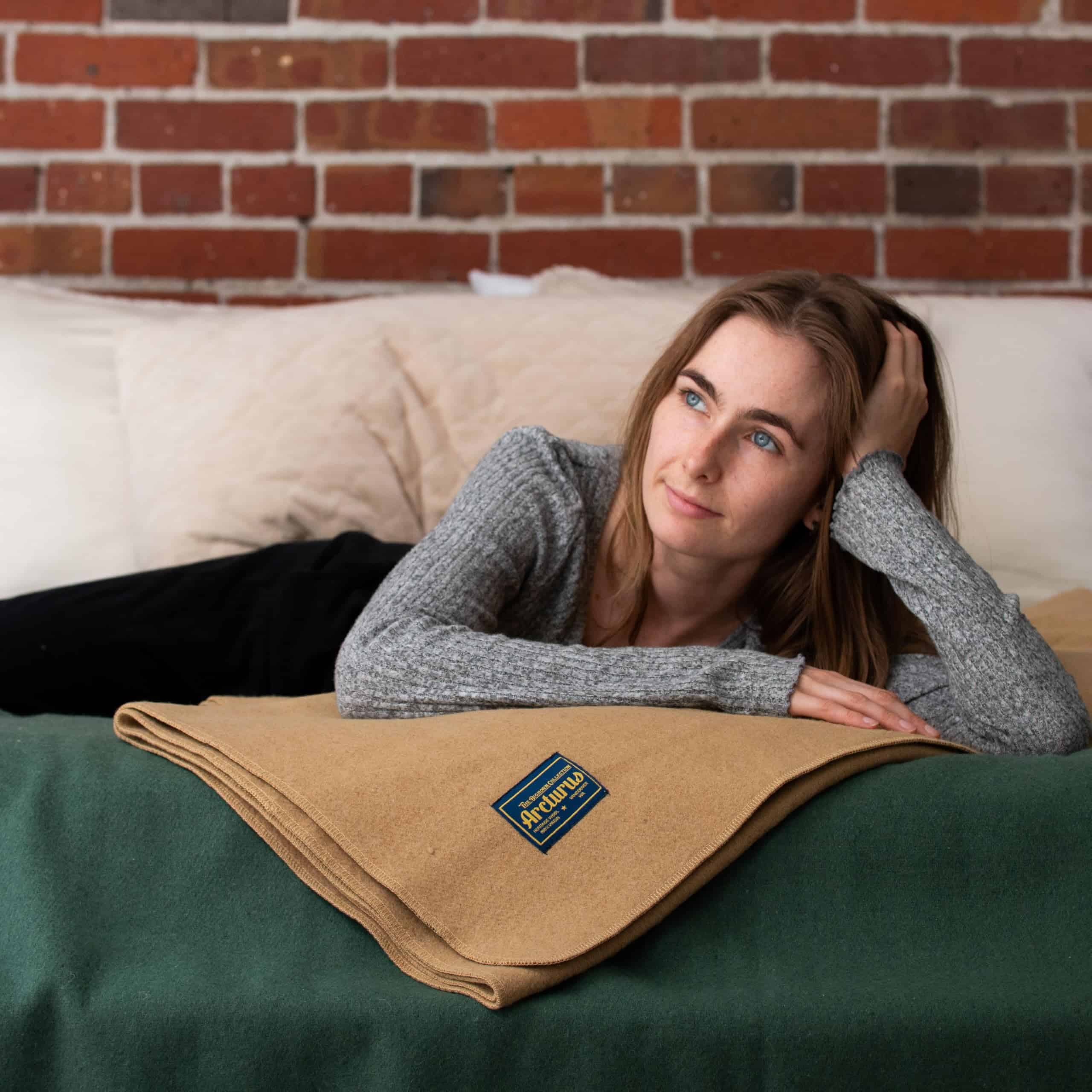 Manta de lana virgen Arcturus Bighorn - Tamaño Queen (Lino) - Imagen 4