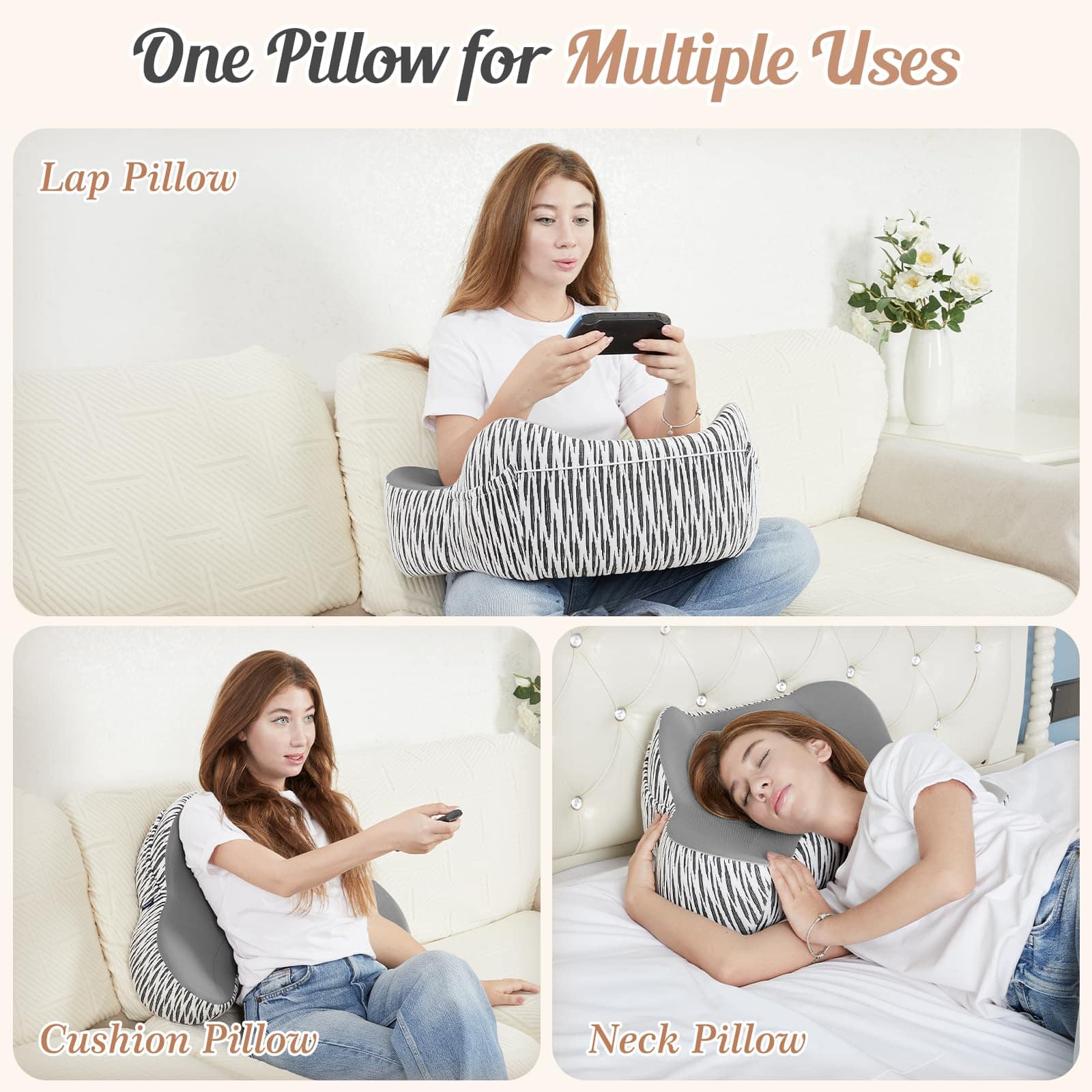 Almohada de Lectura DONAMA para Regazo, Almohada de Mesa - Imagen 5