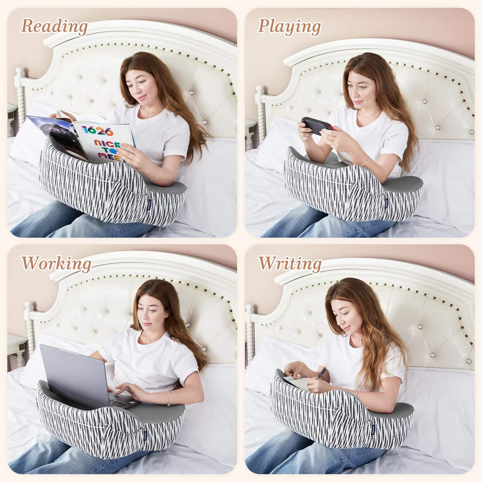 Almohada de Lectura DONAMA para Regazo, Almohada de Mesa - Imagen 8