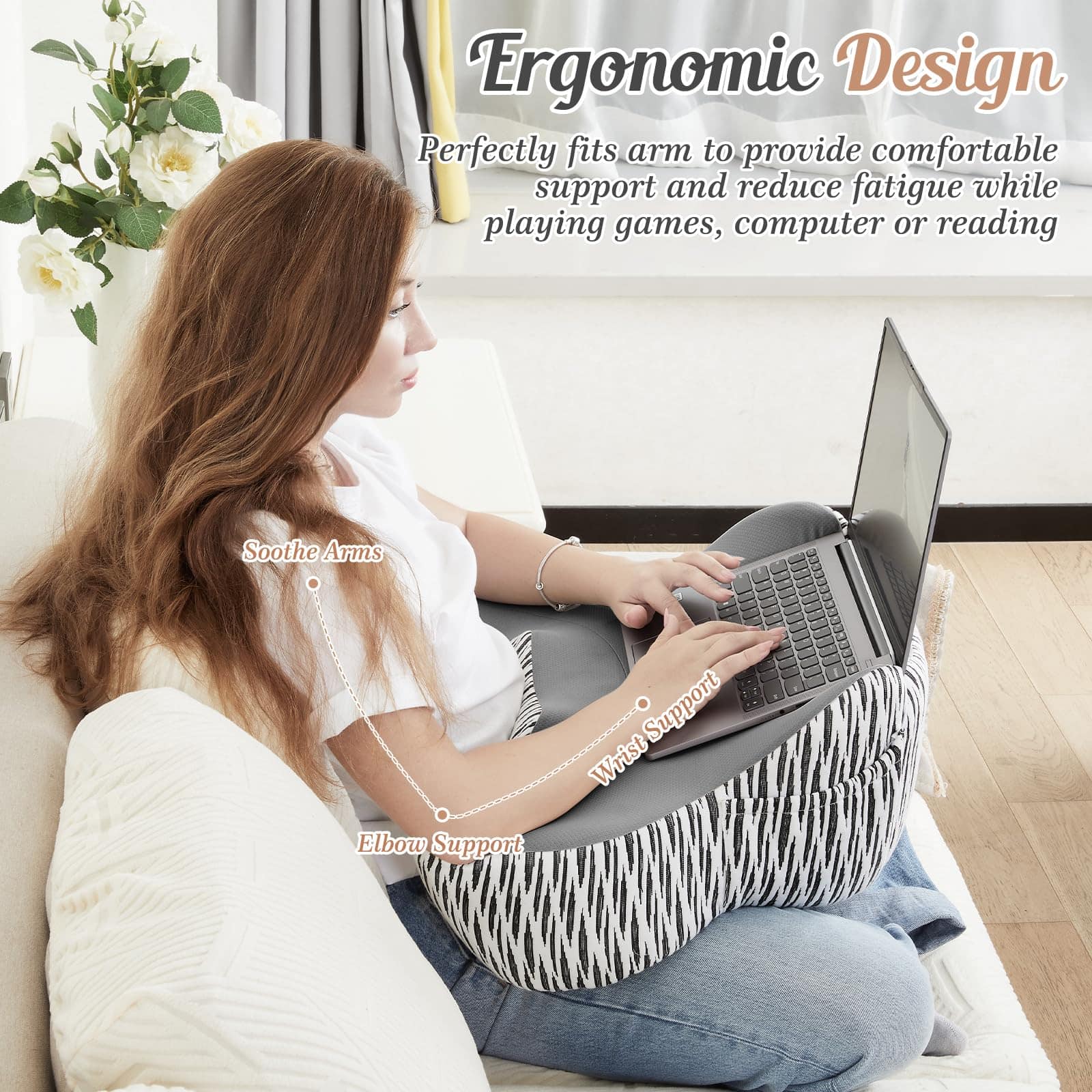 Almohada de Lectura DONAMA para Regazo, Almohada de Mesa - Imagen 3