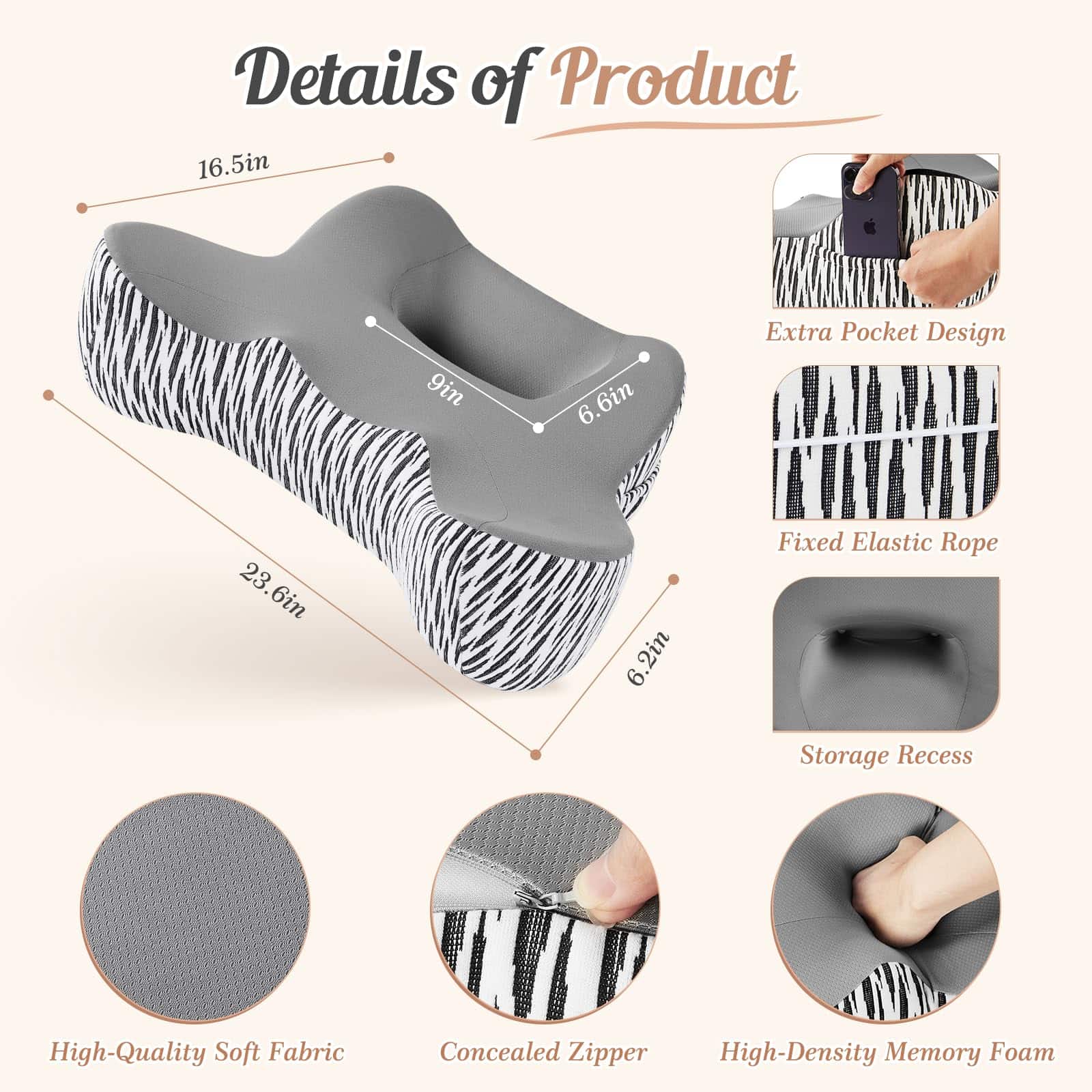 Almohada de Lectura DONAMA para Regazo, Almohada de Mesa - Imagen 6