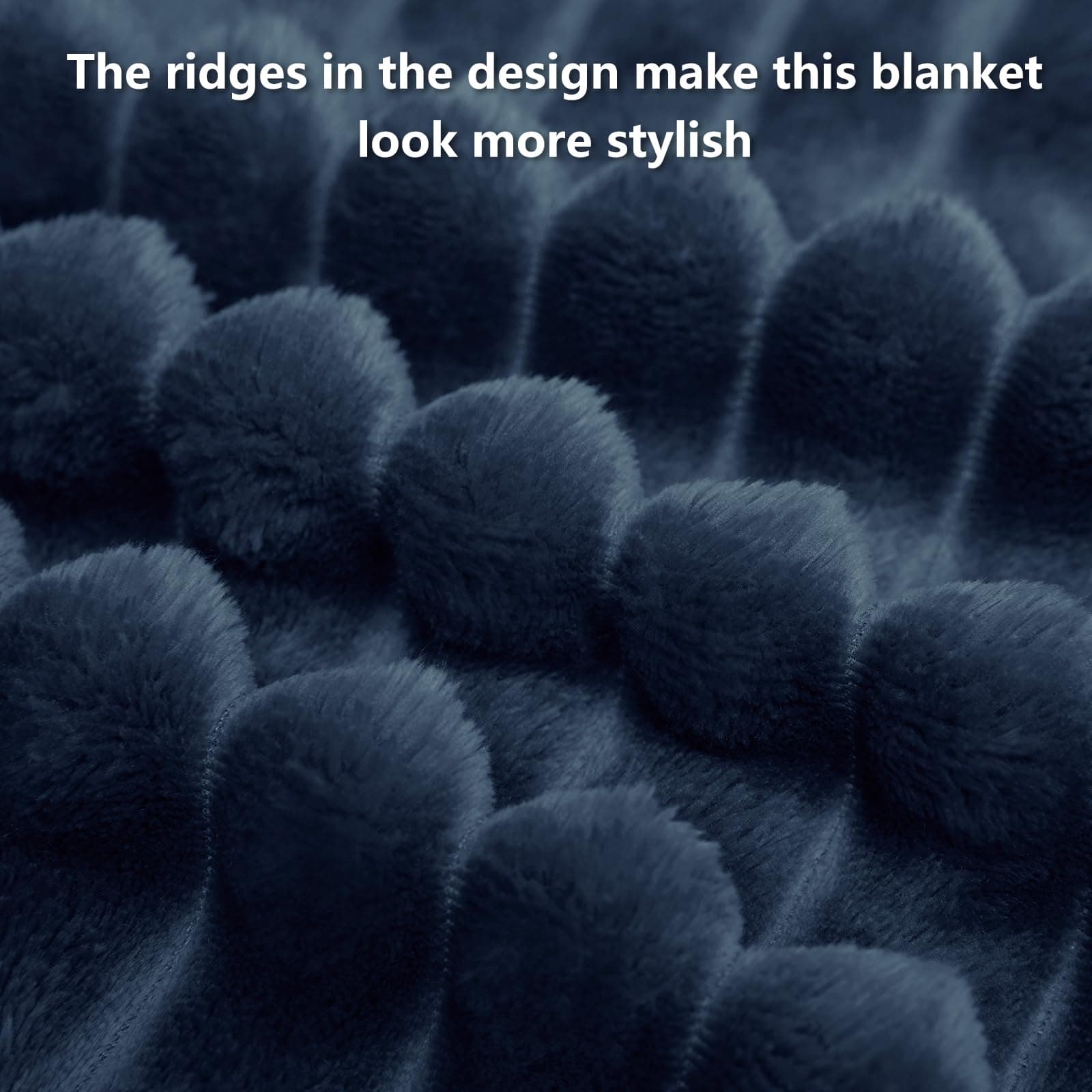 Manta Azul Marino HIMEET para Cama Individual Suave y - Imagen 5