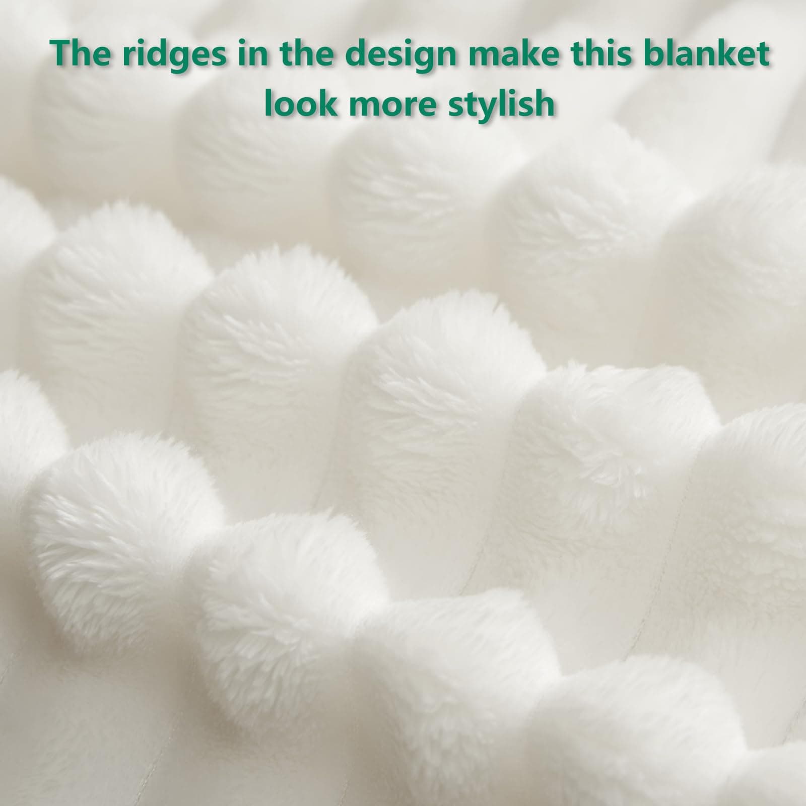Mantas blancas HIMEET para cama, suaves y acogedoras, - Imagen 6