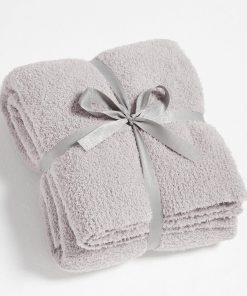 Manta de Punto CYMULA para Sofá Morada - Suave y Ligera,