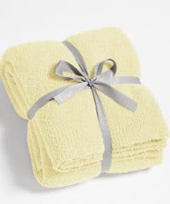 CYMULA Manta de Punto para Sofá Amarilla - Suave y Ligera