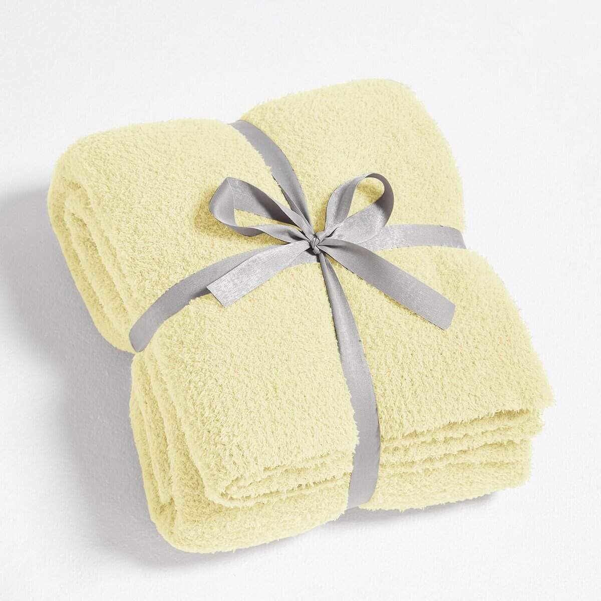 CYMULA Manta de Punto para Sofá Amarilla - Suave y Ligera