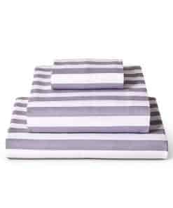 Juego de sábanas Mellanni Twin XL - Colección -Oxford Stripe