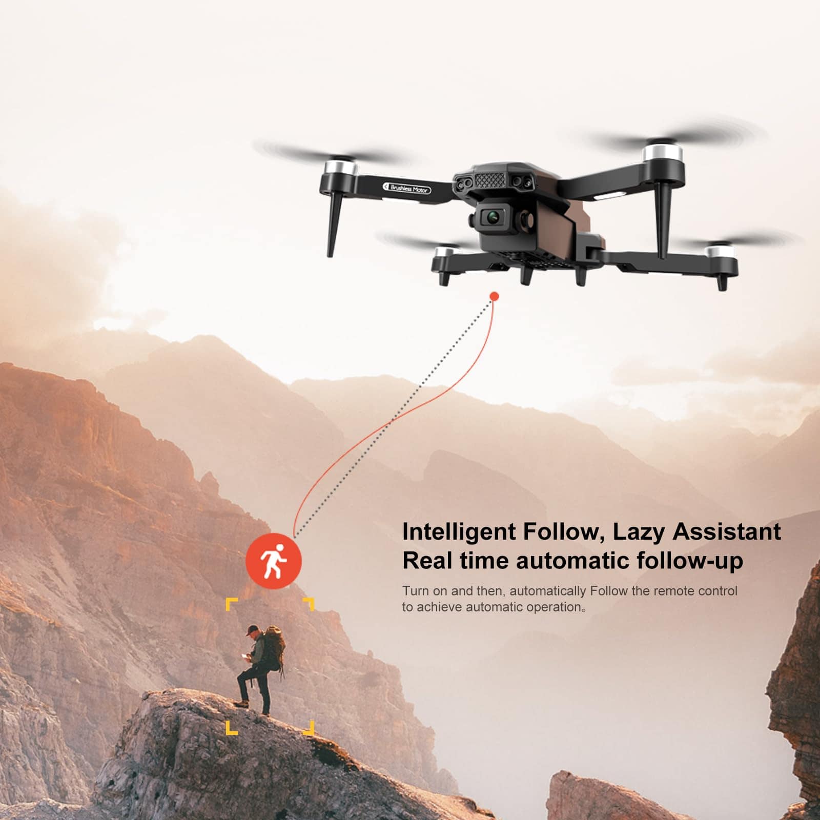Drones con Cámara para Adultos 4k Cámara Motor sin - Imagen 7