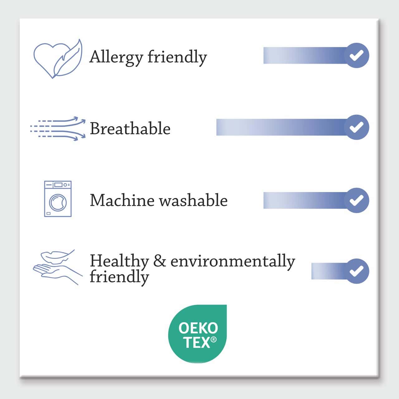 Almohadas para Dormir HALLEY Tamaño Estándar Set de 2 - - Imagen 6