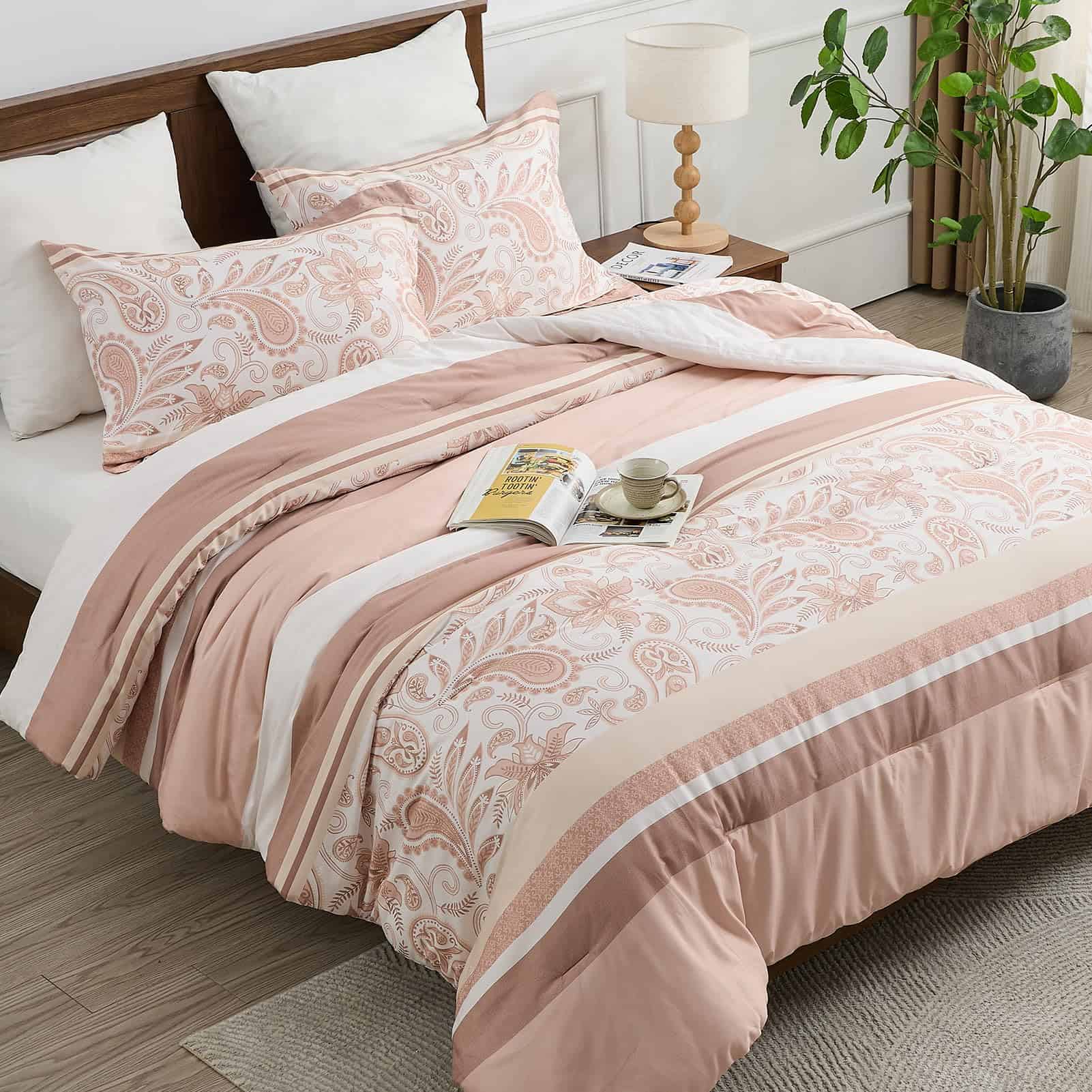 Juego de edredón de algodón PANGUSHAN tamaño King, juego de