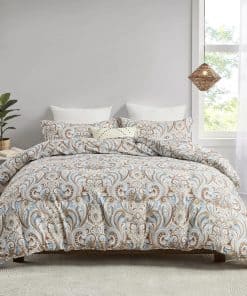 Funda de Edredón Vintage Damask King-300TC de Algodón de