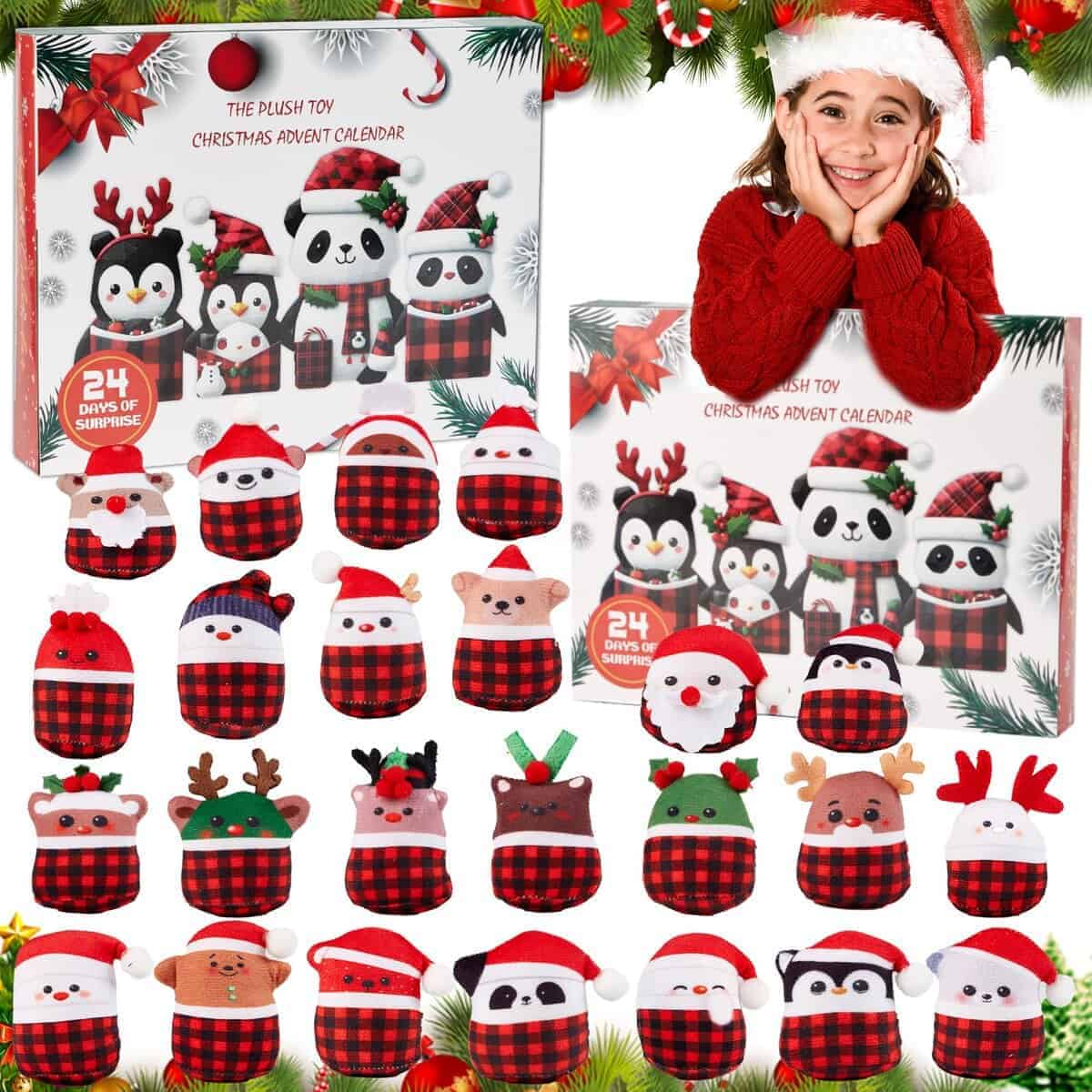 Calendario de Adviento de Peluche Navideño Colección 2024 -