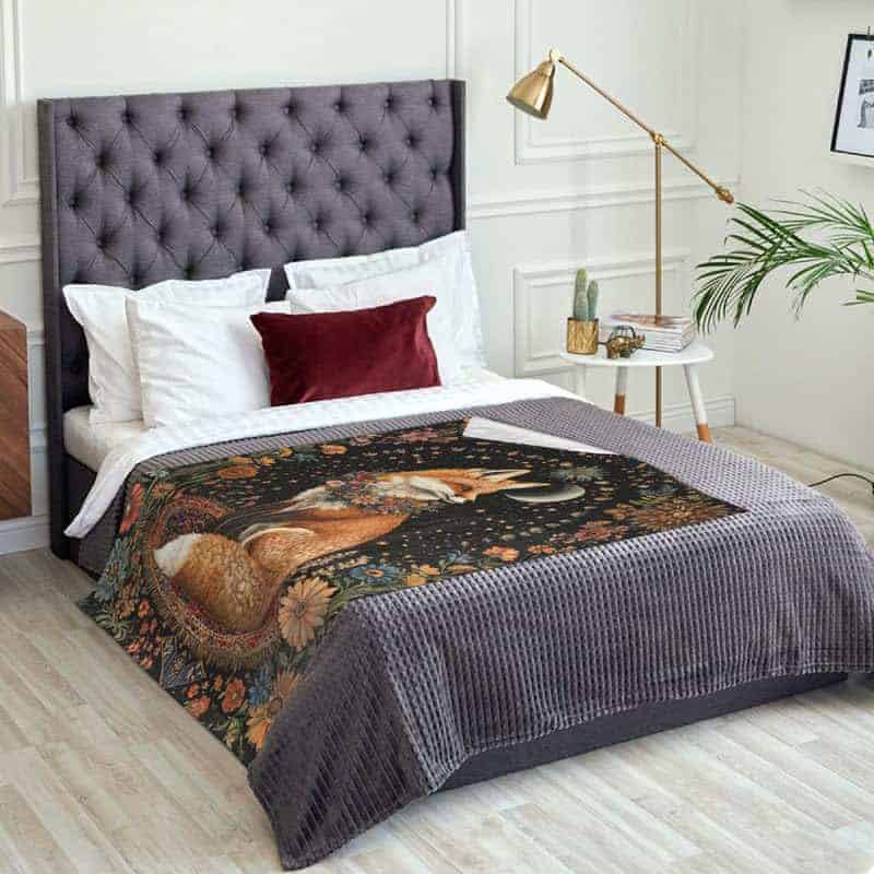 Manta de Zorro Cálido de Felpa, Manta de Zorro de Franela - Imagen 4