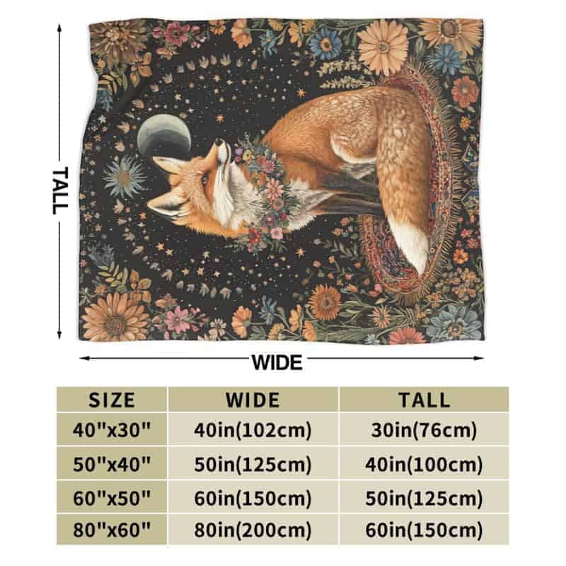 Manta de Zorro Cálido de Felpa, Manta de Zorro de Franela - Imagen 6