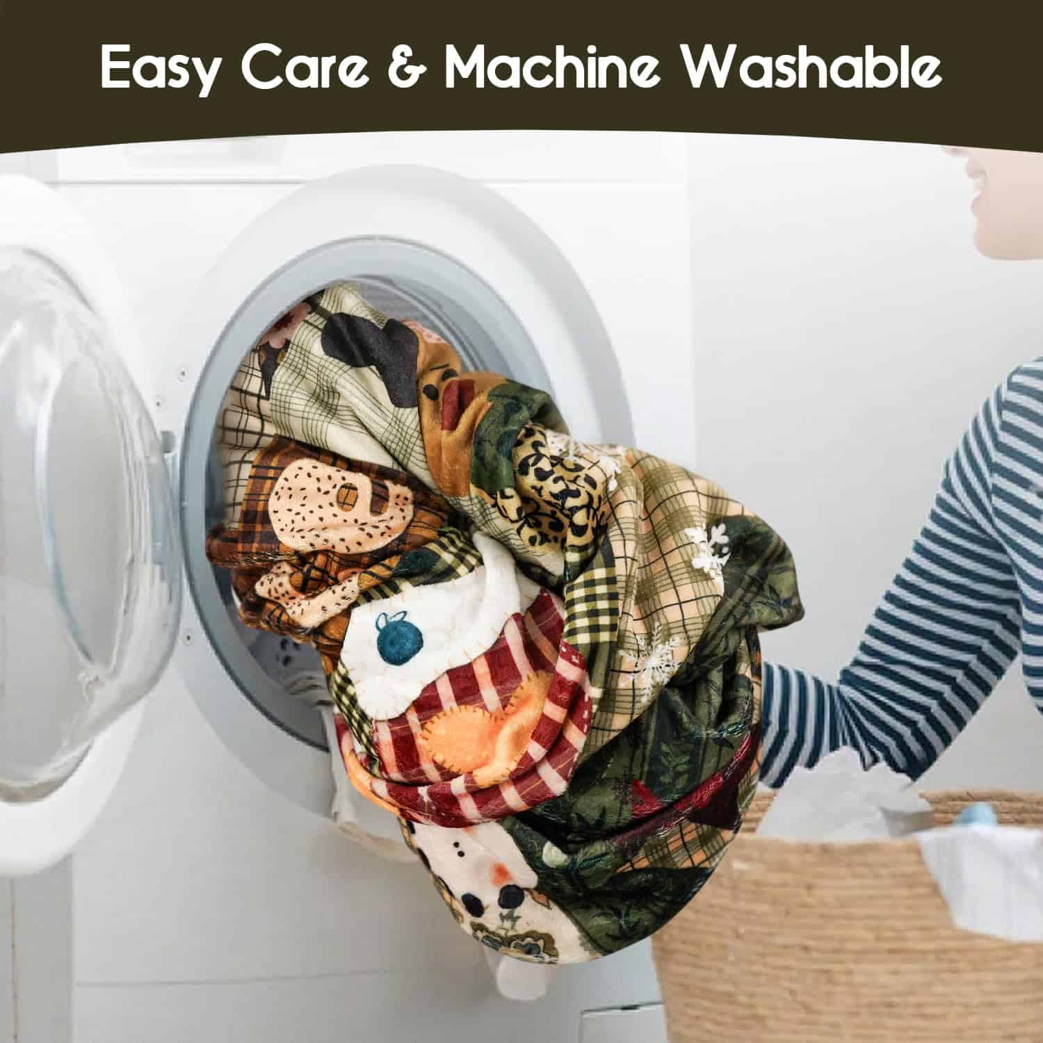 Manta de Navidad para Sofá 60x50, Cuadros de Invierno - Imagen 7