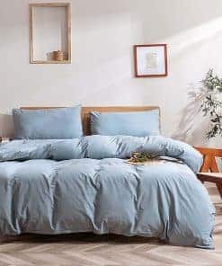 Juego de funda nórdica Famanti Brown de 3 -Azul Aciano