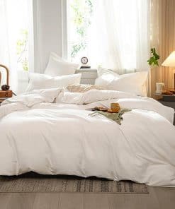 Juego de Funda de Edredón Famanti Brown de 3 -Blanco