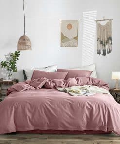 Juego de Funda de Edredón Famanti Brown de 3 -Rosa