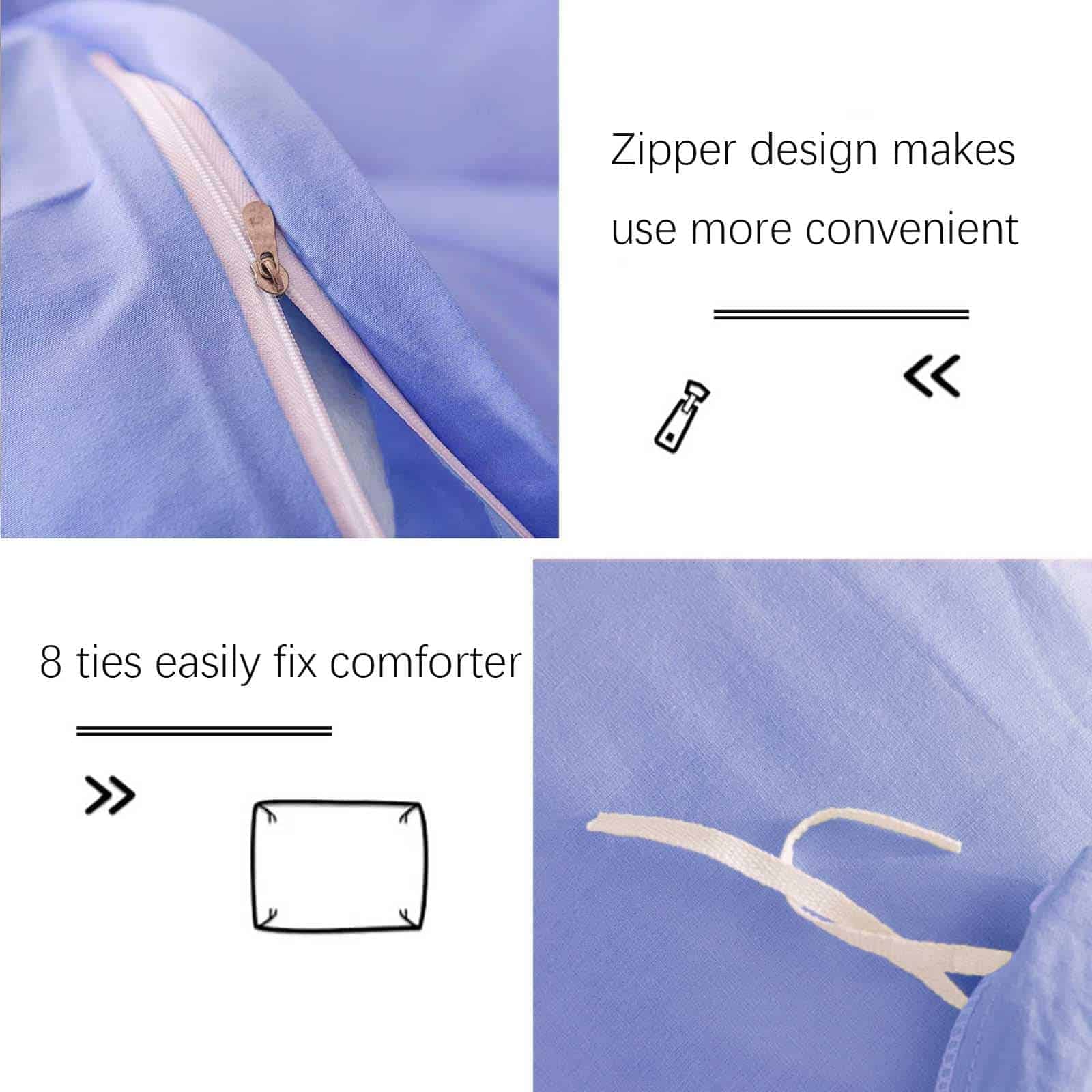 Set de Ropa de Cama Famanti Brown 3 Piezas 100% Algodón con - Imagen 7