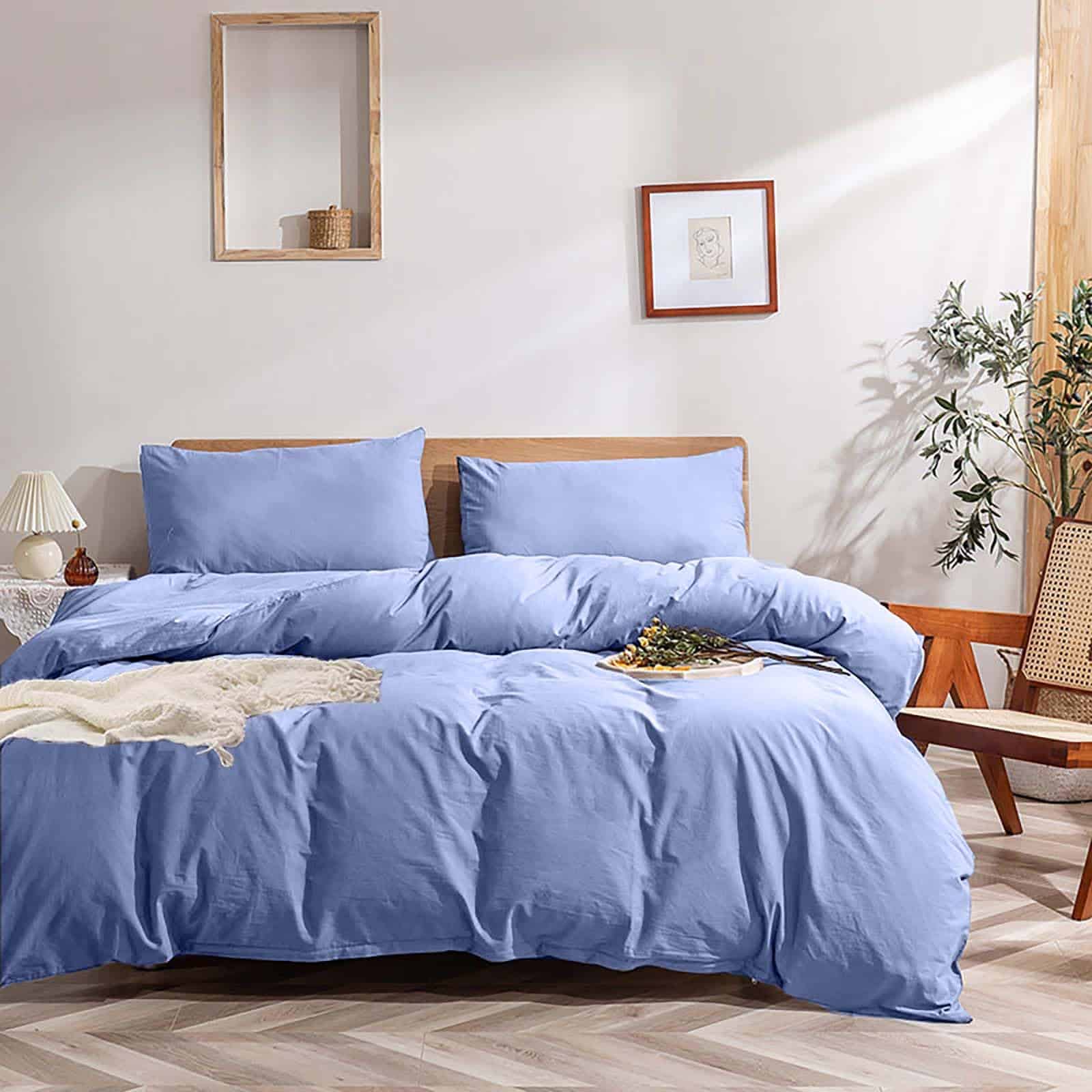 Set de Ropa de Cama Famanti Brown 3 Piezas 100% Algodón con