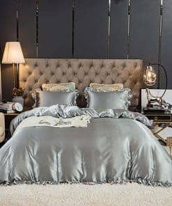 Juego de Conforter Blanco de Lujo con Volantes, Estilo de