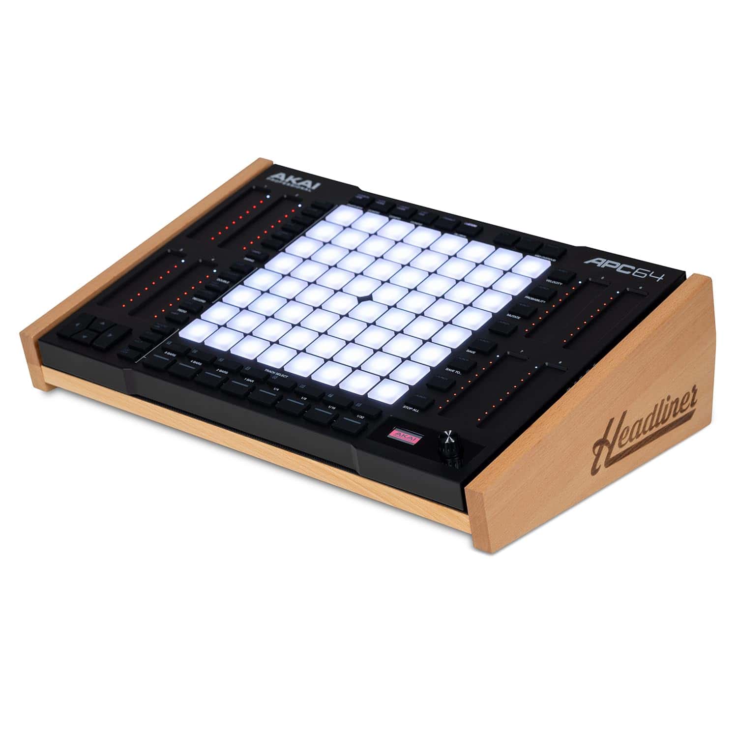 Base de madera natural para Akai Pro APC64