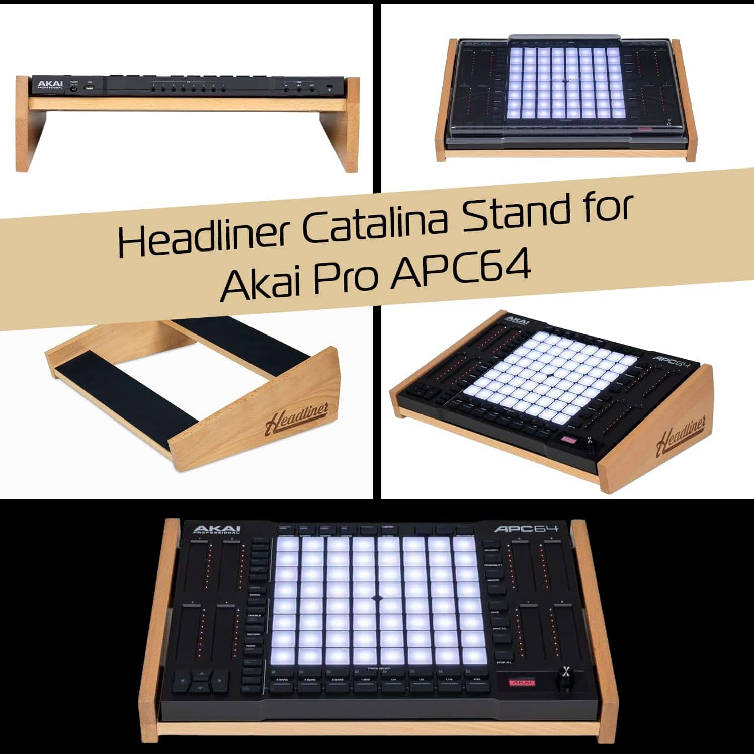 Base de madera natural para Akai Pro APC64 - Imagen 6