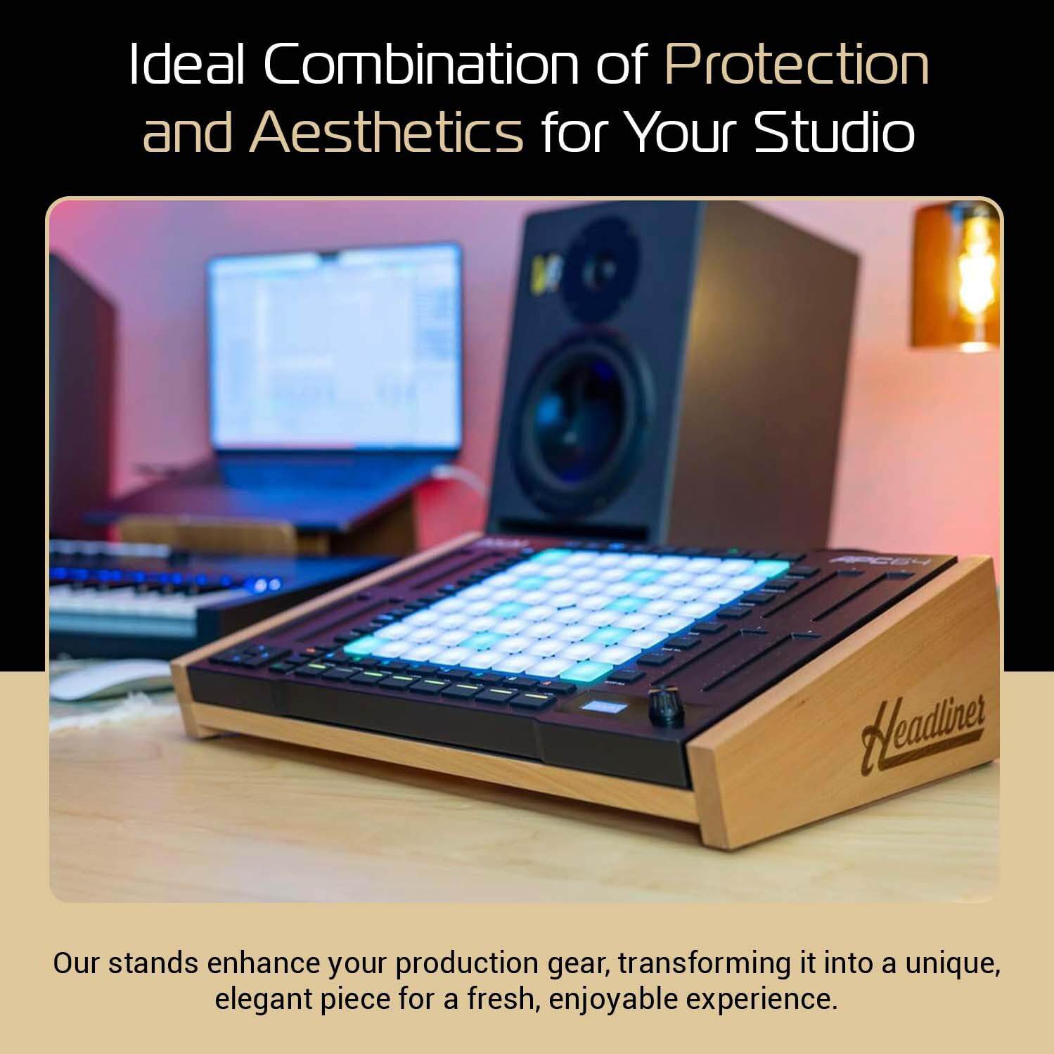 Base de madera natural para Akai Pro APC64 - Imagen 7