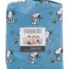 Juego de sábanas Berkshire Peanuts (Azul - Café y Donas,
