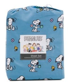 Juego de sábanas Berkshire Peanuts (Azul - Café y Donas,