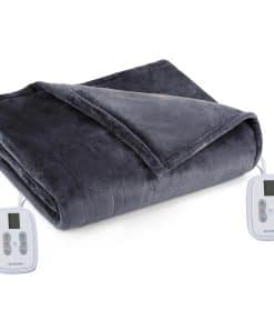 Manta Eléctrica Calienta Plush Brookstone con 10 Ajustes de