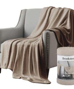 Manta de Felpa Brookstone Nap para Sofá | -Taupe