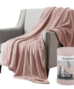 Manta de Felpa Brookstone Nap para Sofá | -Rosado