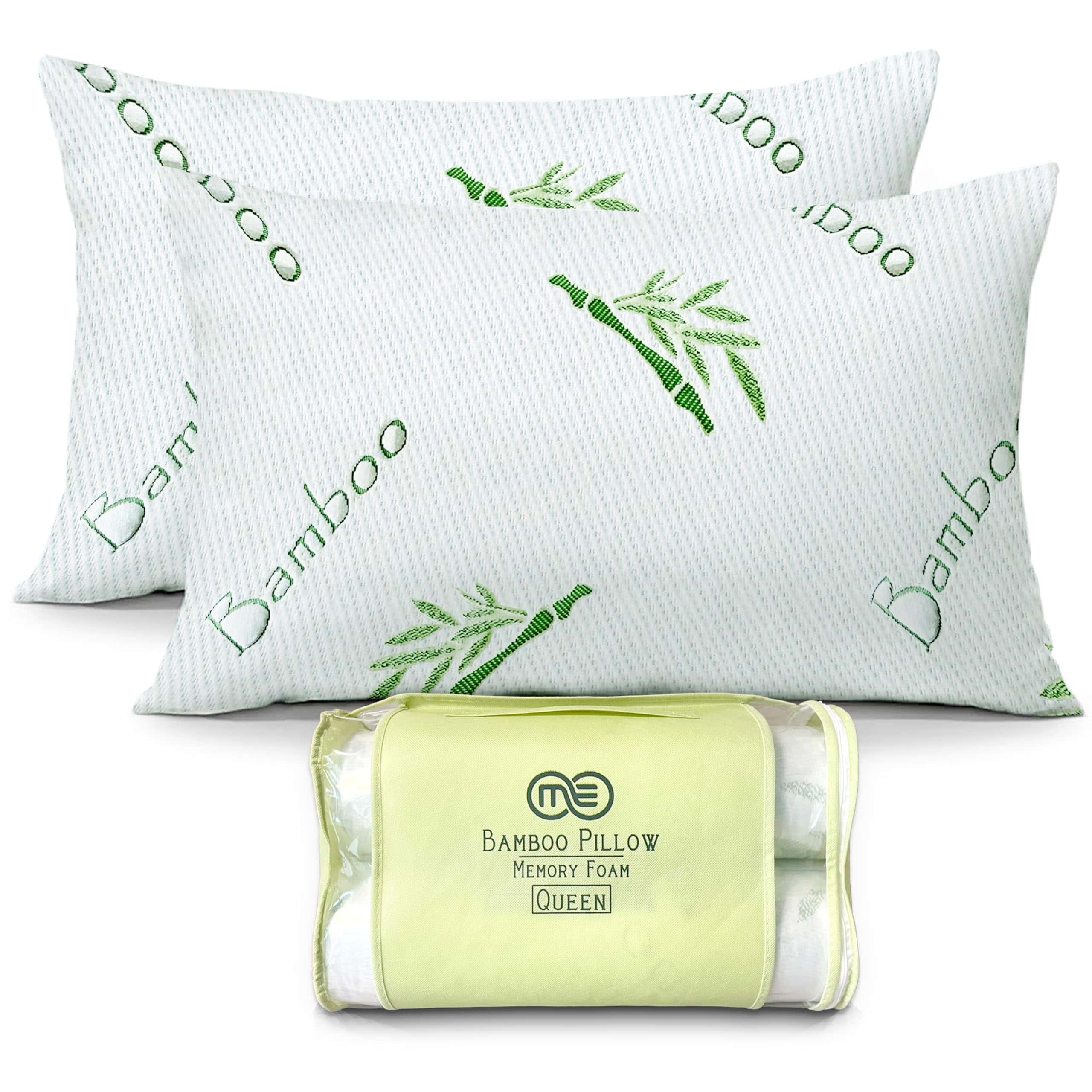 Pack de 2 Almohadas de Bambú Tamaño Queen OMEO para Dormir