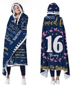 Regalos de Dulce 16 para Niñas, Manta Sherpa y Franela para