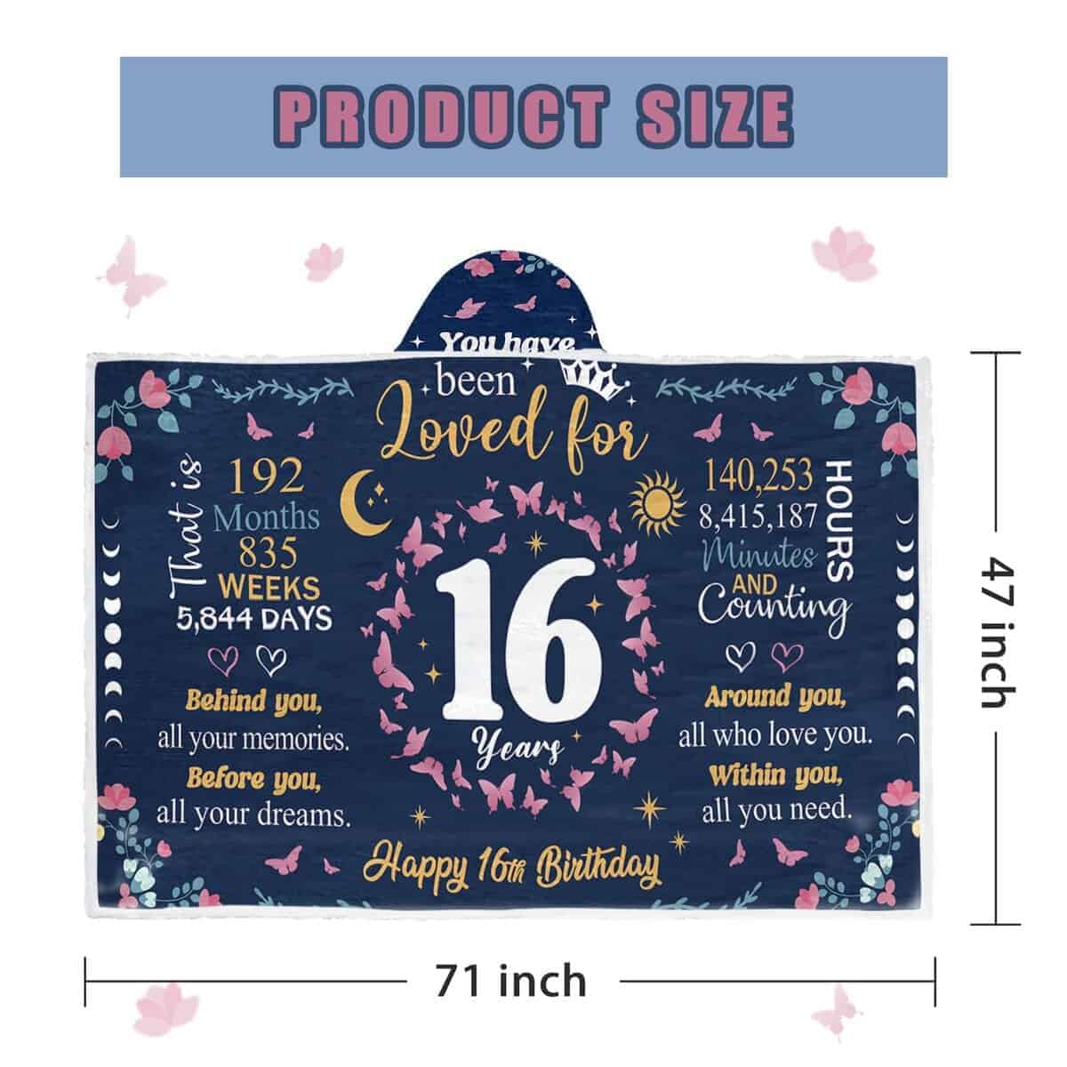 Regalos de Dulce 16 para Niñas, Manta Sherpa y Franela para - Imagen 3