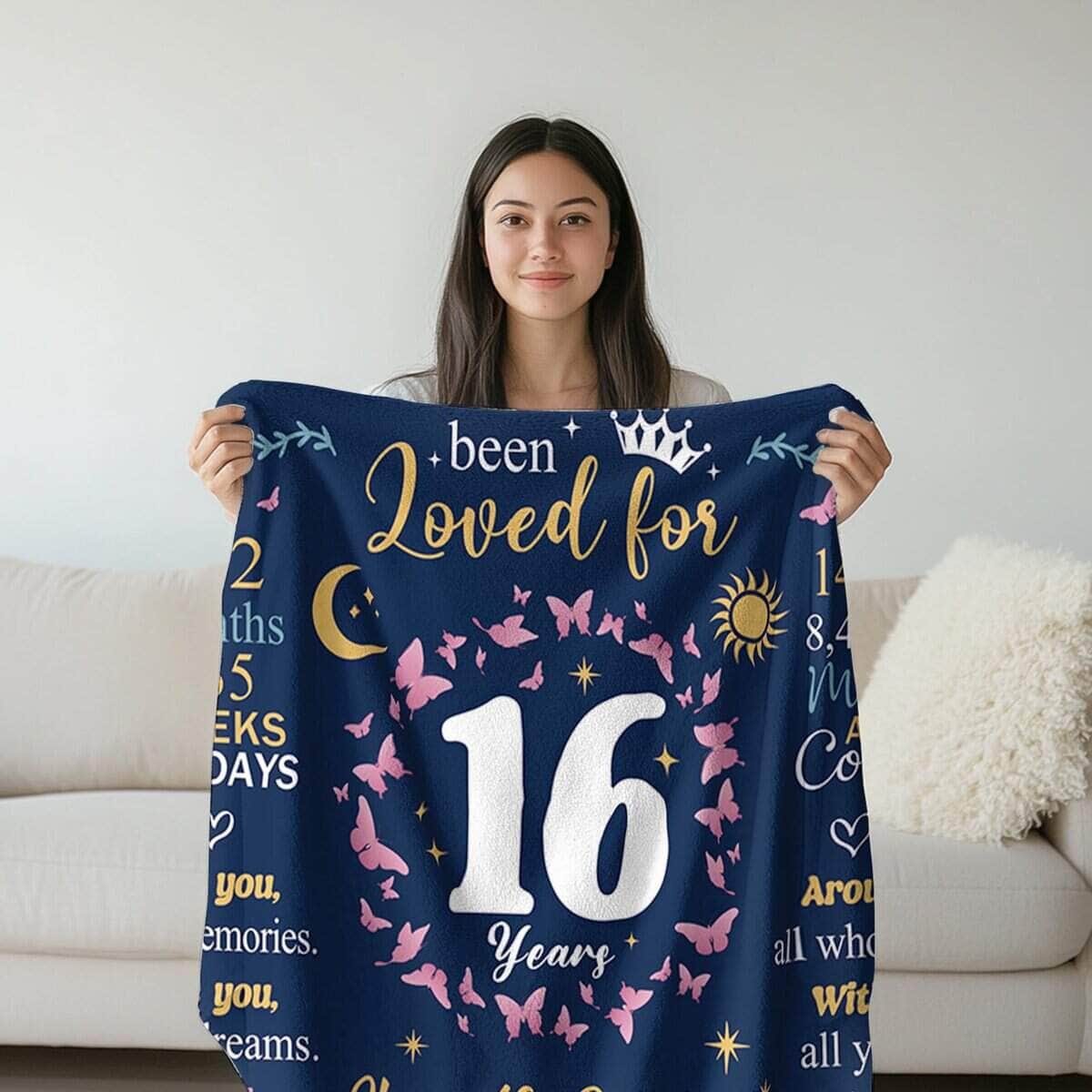 Regalos de Dulce 16 para Niñas, Manta Sherpa y Franela para - Imagen 6