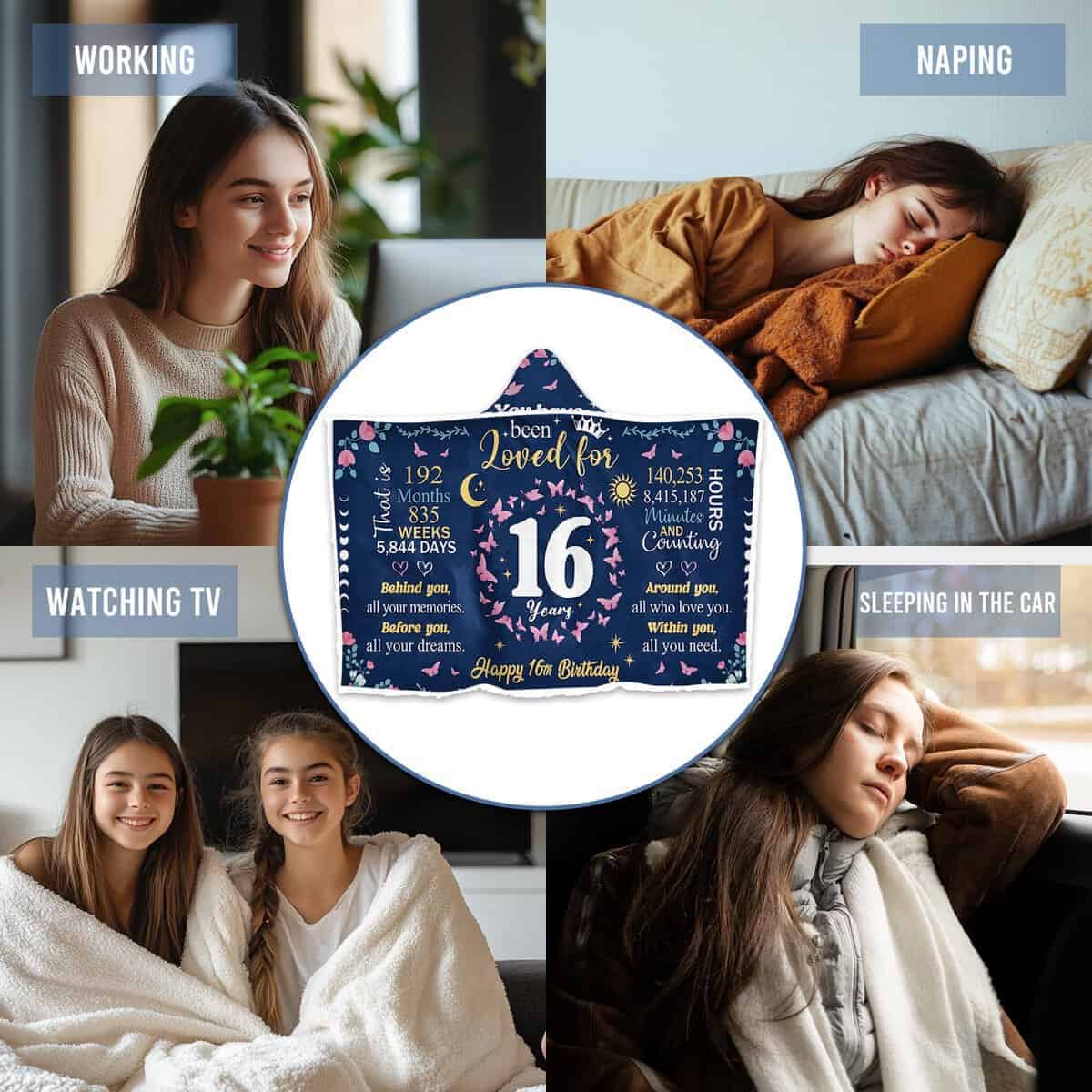 Regalos de Dulce 16 para Niñas, Manta Sherpa y Franela para - Imagen 7