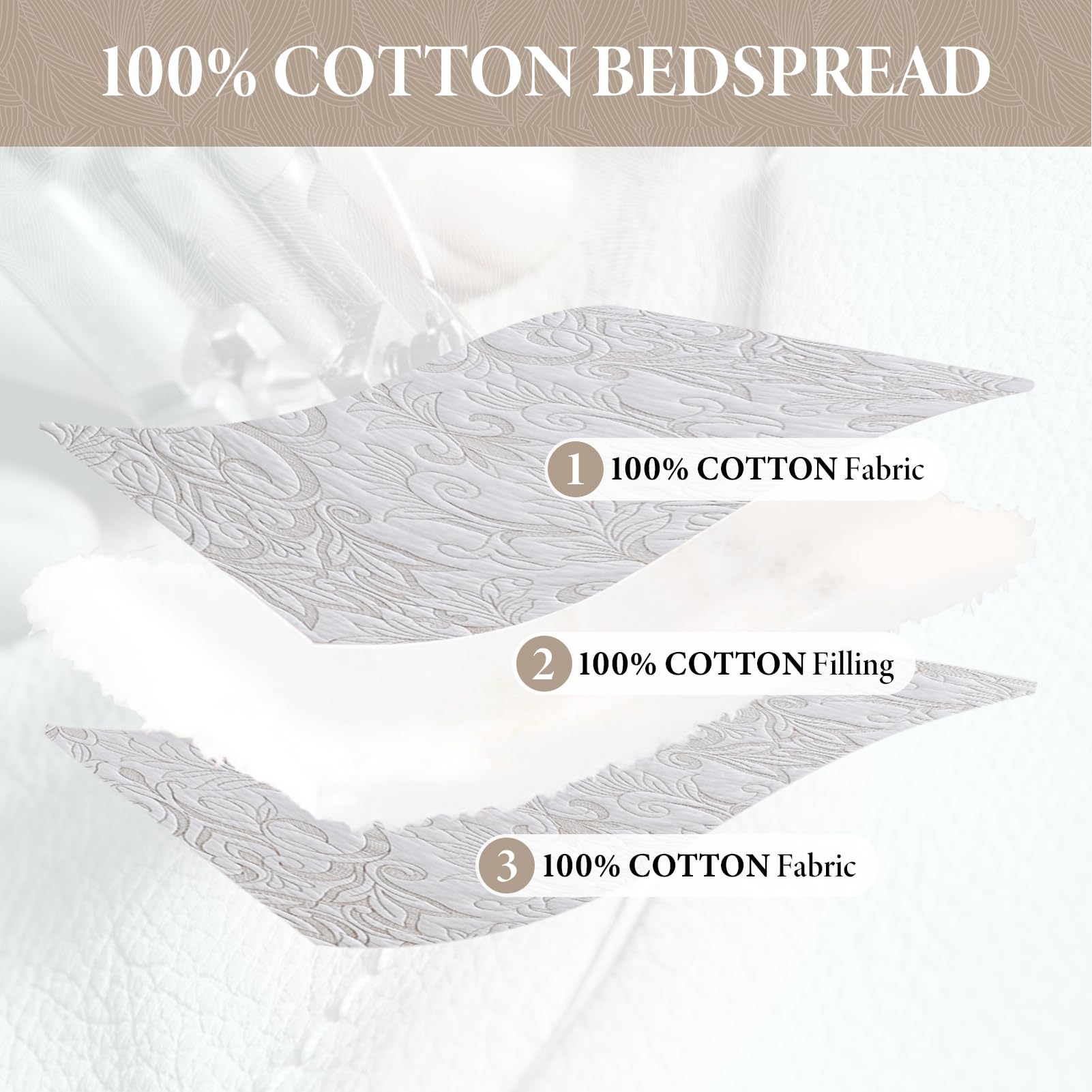 Bedduvit 100% Luxury Cotton 120"x120" Oversized California - Imagen 6