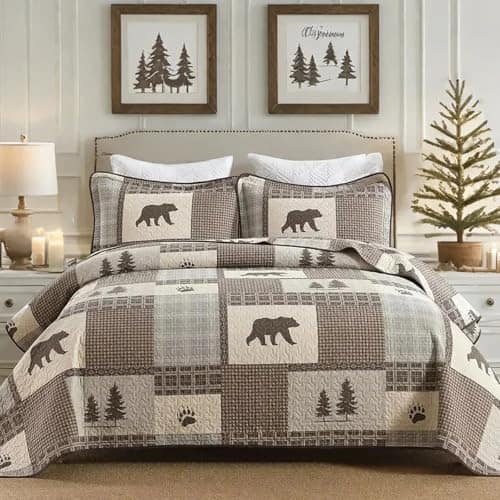 Juego de Edredón de Algodón 100% Doble VatinHK - Edredón de