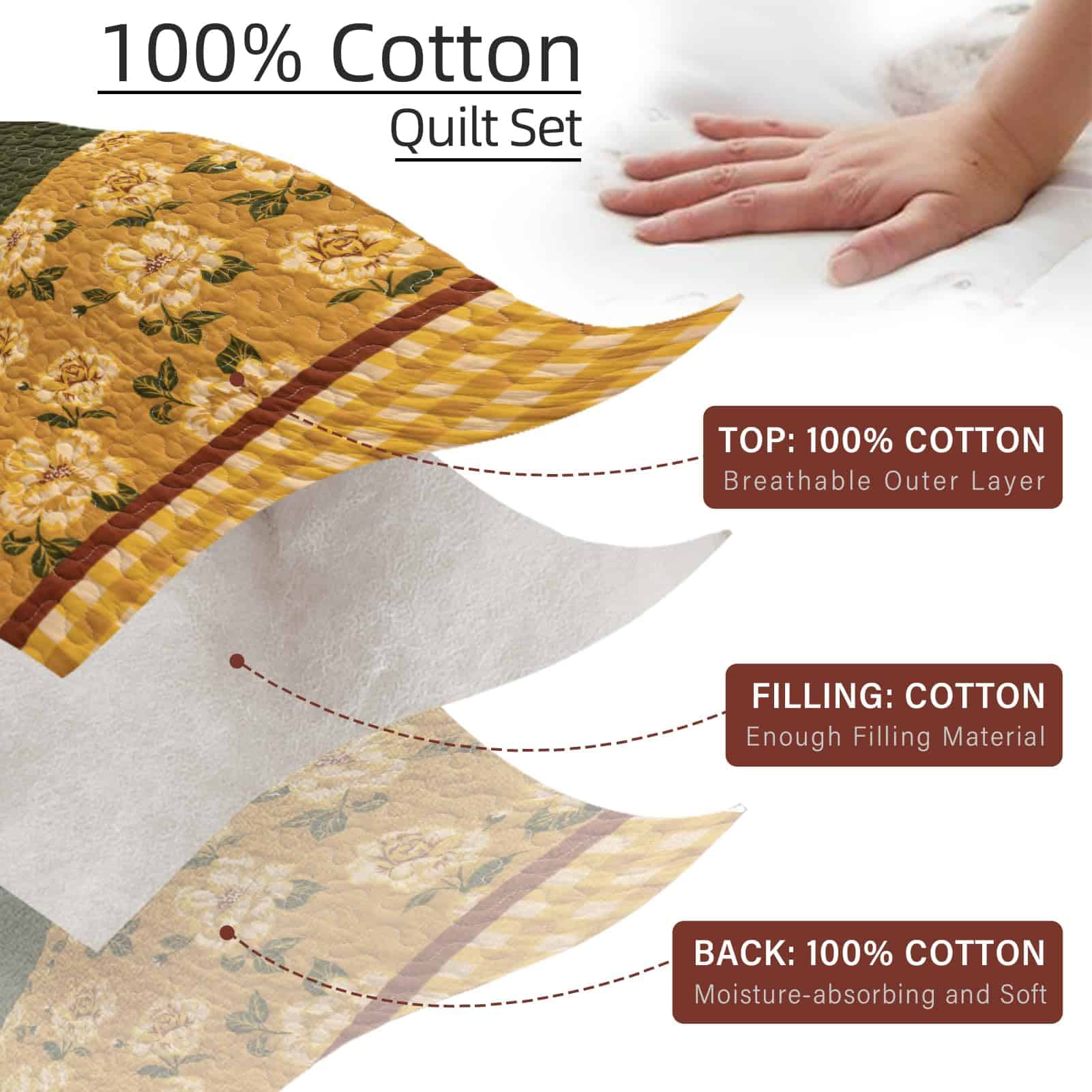 Juego de Edredón de Algodón 100% tamaño King - Edredones a - Imagen 7