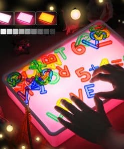 Mesa de luz para niños AGGBEERY para pintar con arena,