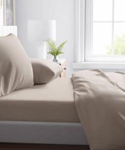 Juego de sábanas de franela sólida Irish Cream twin suave,