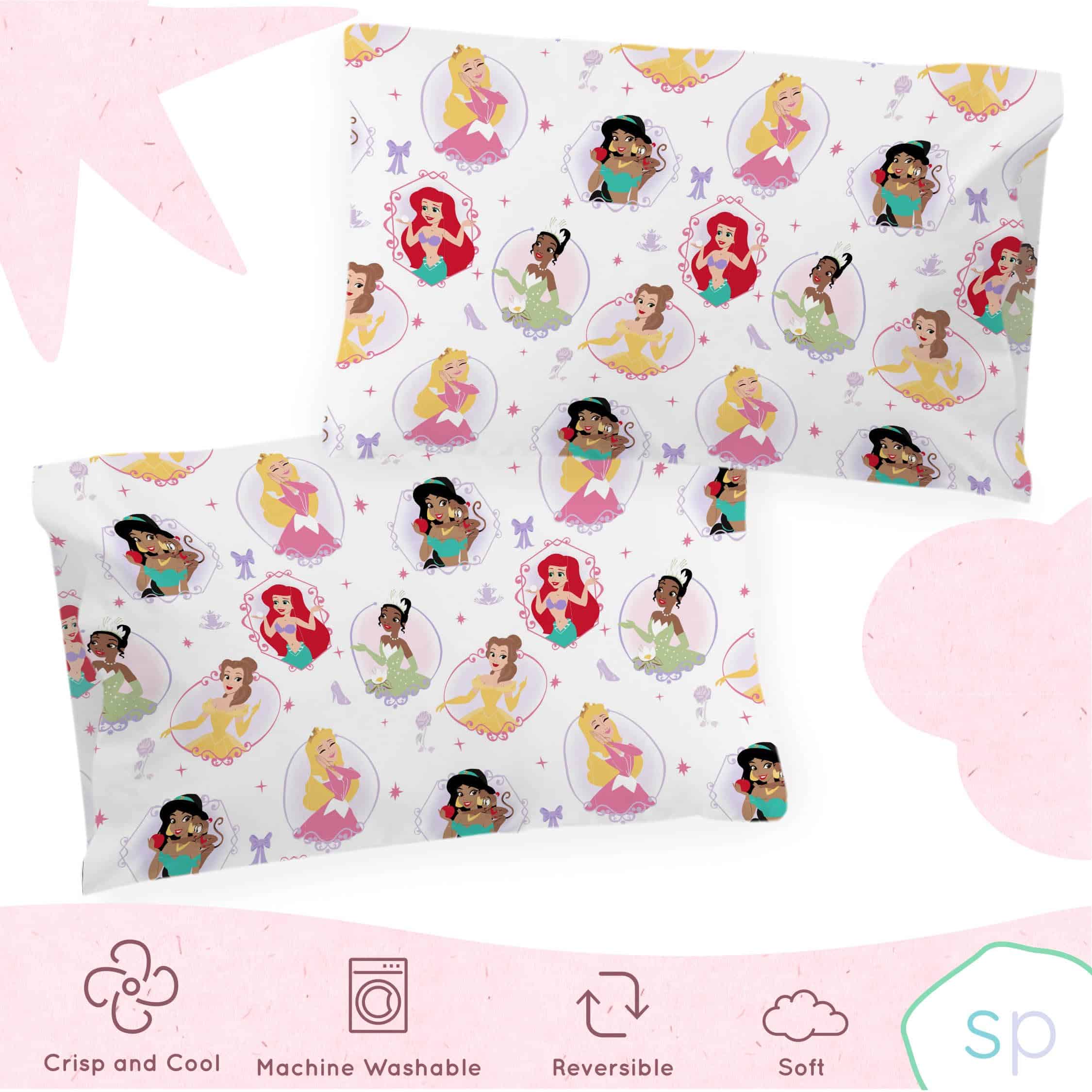 Funda de Almohada Reversible Disney Princess Besties 2 Pack - Imagen 3