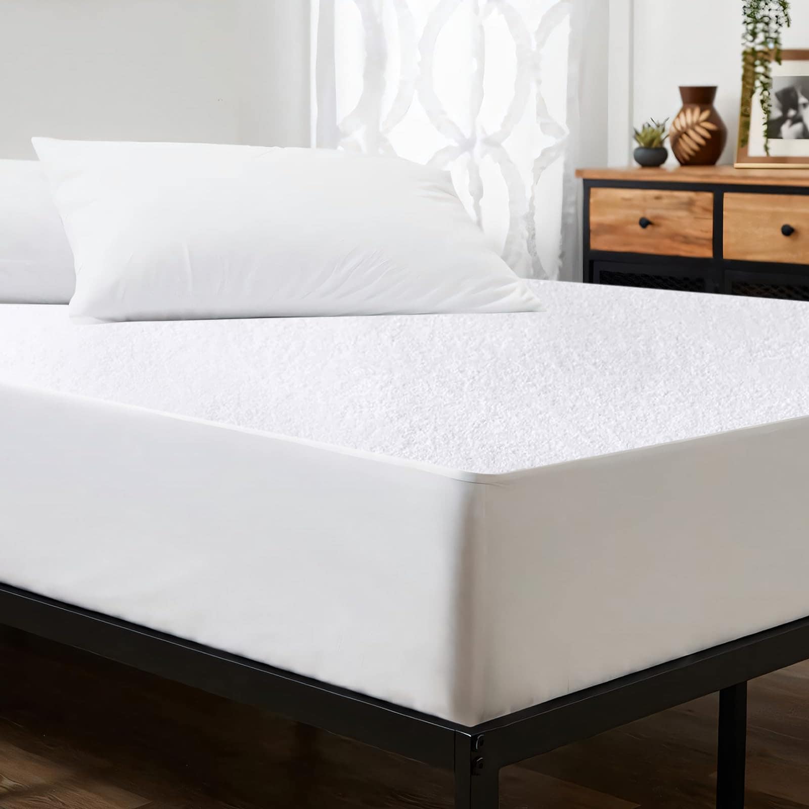 Protector de colchón impermeable de -Franela de coral - Imagen 9