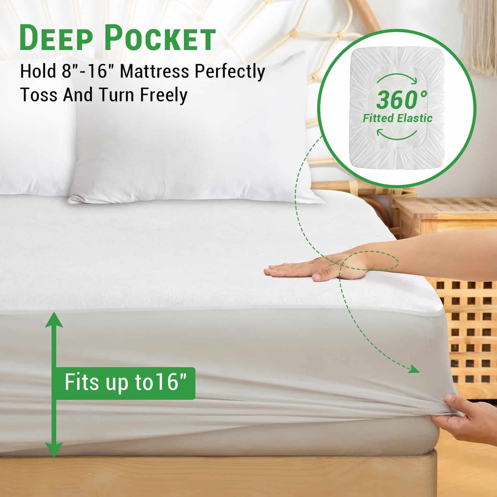 Protector de colchón impermeable de -Franela de coral - Imagen 5