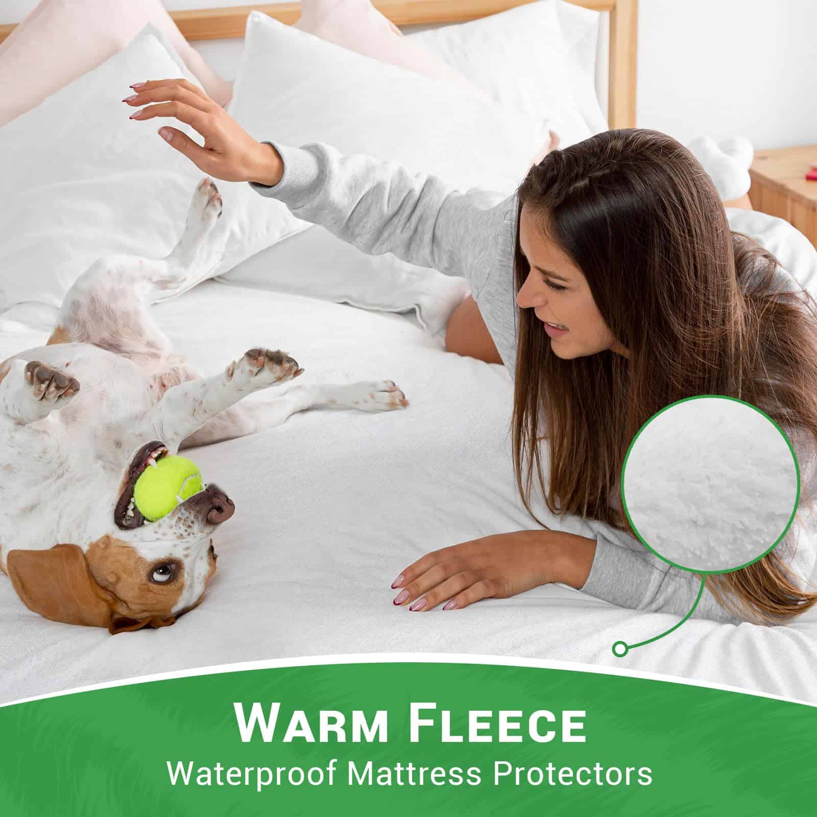 Protector de colchón impermeable de -Franela de coral - Imagen 8